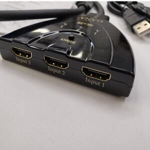 Gana HDMI Switch GANA 4K HDMI Splitter 3 in 1 Out 3-Port Switcher Hub Ps5 Xbox